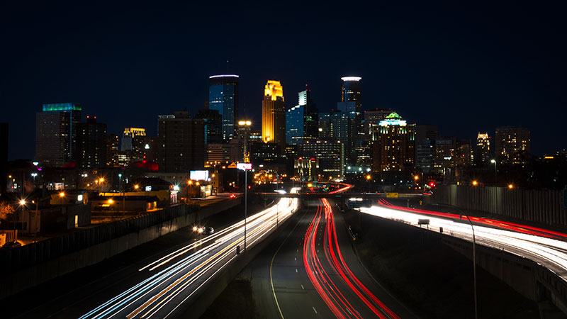 Minneapolis at Night Photography